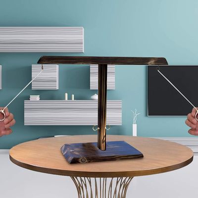 La Chambre de poupée 8.5cm en bois faite main joue les anneaux colorés jetant des crochets