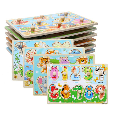 le puzzle en bois de bloc du trafic 3d de 15cm joue l'ensemble de bloc de Montessori