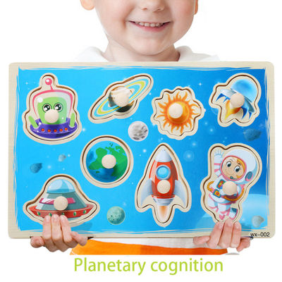 le puzzle en bois de bloc du trafic 3d de 15cm joue l'ensemble de bloc de Montessori