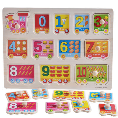 Jouets éducatifs en bois de casse-tête animaux 15cm en bois unisexes