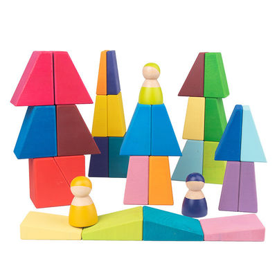 Empileur 1001 en bois d'arc-en-ciel de la nuit ISO9001 Toy Beech Rome Grimms