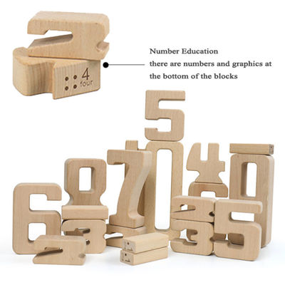 Blocs constitutifs en bois Toy Number Montessori de jeux de Jenga