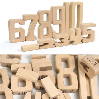 Blocs constitutifs en bois Toy Number Montessori de jeux de Jenga