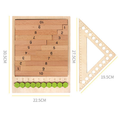 Conseil de compte 30.5cm en bois géométrique de puzzle de nombre de conseil