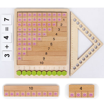 Conseil de compte 30.5cm en bois géométrique de puzzle de nombre de conseil