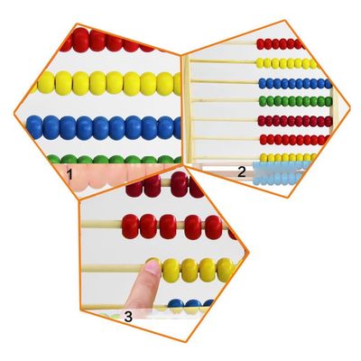 Calculez les maths en bois Toy Counting Beads Toy Abacus de 26Cm éducatif