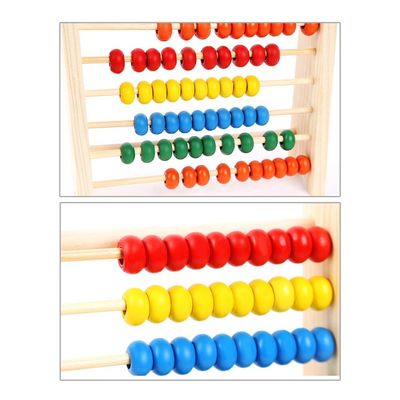 Calculez les maths en bois Toy Counting Beads Toy Abacus de 26Cm éducatif