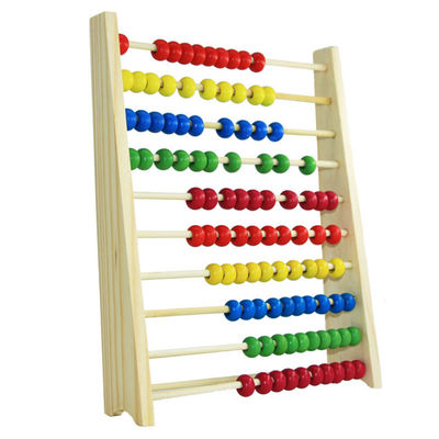 Calculez les maths en bois Toy Counting Beads Toy Abacus de 26Cm éducatif