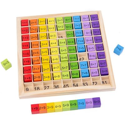 Montessori 0.59in maths en bois Toy Table Abacus Counting Toy de 99 nombres