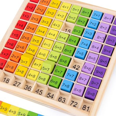Montessori 0.59in maths en bois Toy Table Abacus Counting Toy de 99 nombres