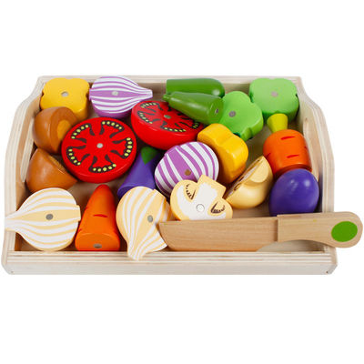 Jouet végétal magnétique de coupure en bois de fruit de Montessori 9.5cm