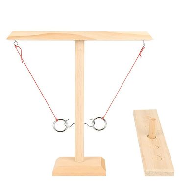 Accroche les métiers en bois en bois de 28cm Ring Toss Game Throwing Paintable