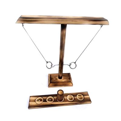 Accroche les métiers en bois en bois de 28cm Ring Toss Game Throwing Paintable