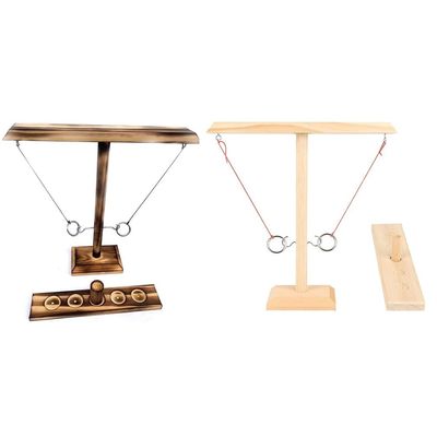 Accroche les métiers en bois en bois de 28cm Ring Toss Game Throwing Paintable