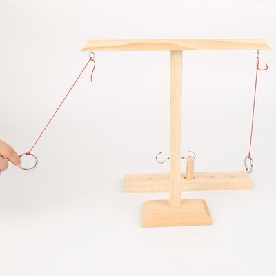 Accroche les métiers en bois en bois de 28cm Ring Toss Game Throwing Paintable