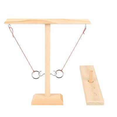 Accroche les métiers en bois en bois de 28cm Ring Toss Game Throwing Paintable