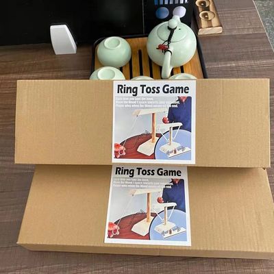 Accroche les métiers en bois en bois de 28cm Ring Toss Game Throwing Paintable