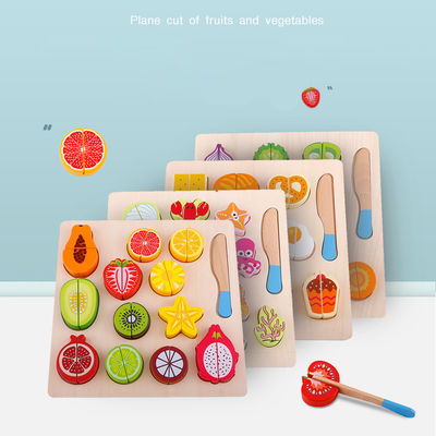 Le fruit en bois et le Veg de l'éducation 9.25in joue la coupe magnétique de fruit