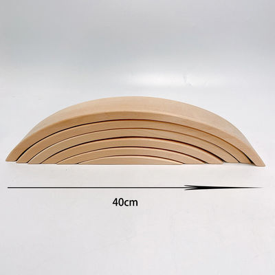 L'arc-en-ciel 35.5cm a coloré le grand bébé en bois de blocs constitutifs