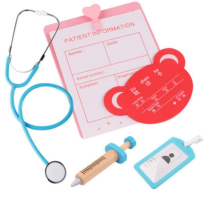 Simulation portative Toy Doctor Kit en bois d'enfants d'OEM