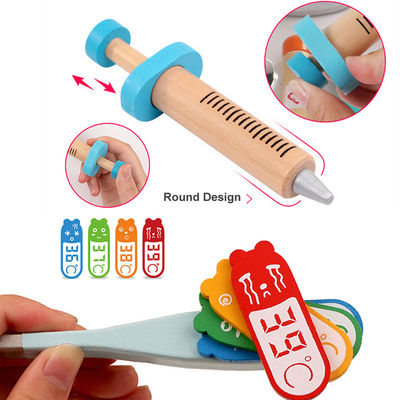 Simulation portative Toy Doctor Kit en bois d'enfants d'OEM