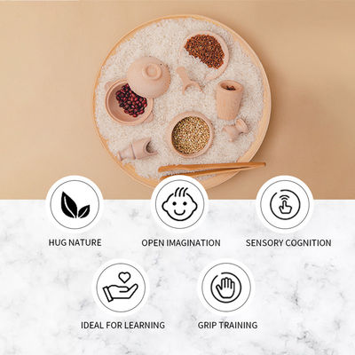 Ensemble miniature en bois de cuisine de hêtre unisexe de Montessori