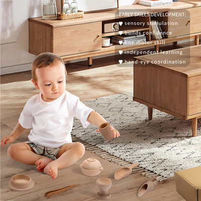 Ensemble miniature en bois de cuisine de hêtre unisexe de Montessori