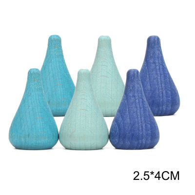 jouets en bois éducatifs de Montessori d'empileur de l'arc-en-ciel 6pcs