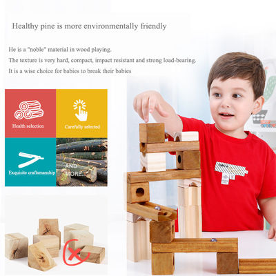La voie de marbre en bois éducative des enfants d'OEM bloc constitutif ISO9001