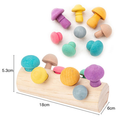 Jeu en bois de cueillette de champignon de forme développementale éducative