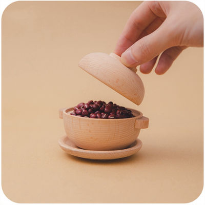 Ensemble miniature en bois de cuisine de hêtre unisexe de Montessori