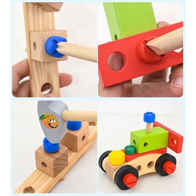 Jouet en bois de boîte à outils de simulation multifonctionnelle d'enfant d'ODM