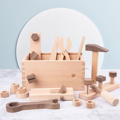 Trousse d'outils multifonctionnelle en bois de réparation de Montessori pour des garçons