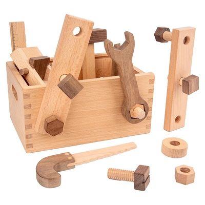 Trousse d'outils multifonctionnelle en bois de réparation de Montessori pour des garçons
