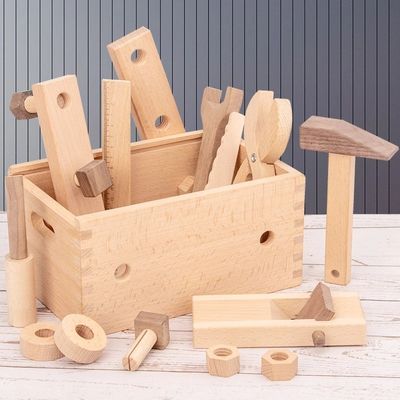 Trousse d'outils multifonctionnelle en bois de réparation de Montessori pour des garçons