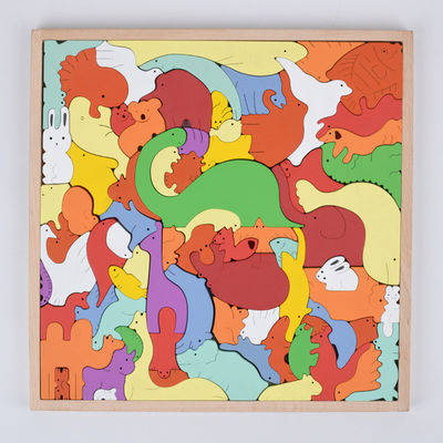 Puzzle animal en bois stéréoscopique d'OIN pour la première éducation d'enfants