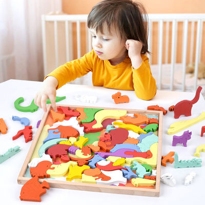 Puzzle animal en bois stéréoscopique d'OIN pour la première éducation d'enfants
