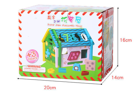 Jouets en bois de blocs de Chambre cognitive éducative de sagesse d'ODM