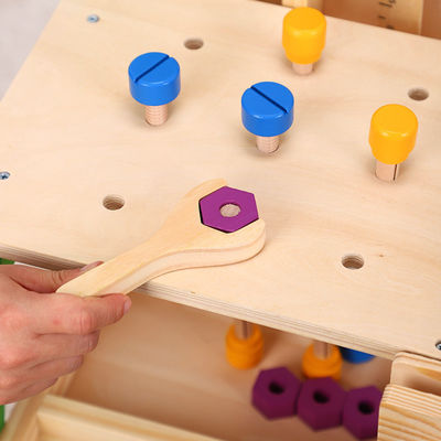 Tableau en bois d'outil de la simulation des enfants détachables multifonctionnels