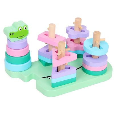 L'ours cognitif de crocodile forment le puzzle tôt d'éducation