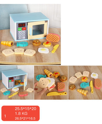 La première éducation d'enfants unisexes en bois feignent des jouets de cuisine