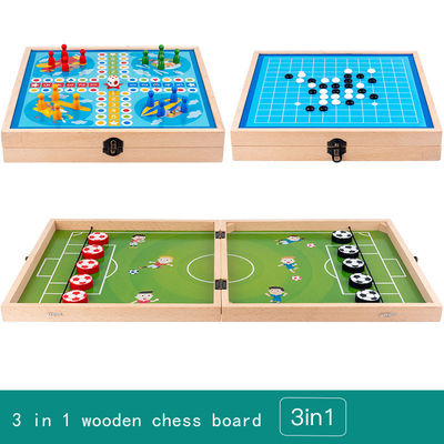 ISO9001 enfants 3 multifonctionnels dans les pièces d'échecs 1 en bois