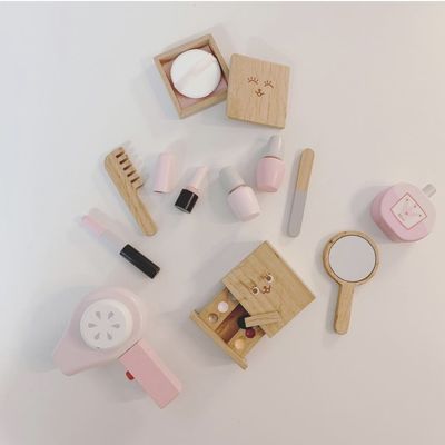 Montessori portatif Toy Set cosmétique en bois des enfants ISO9001