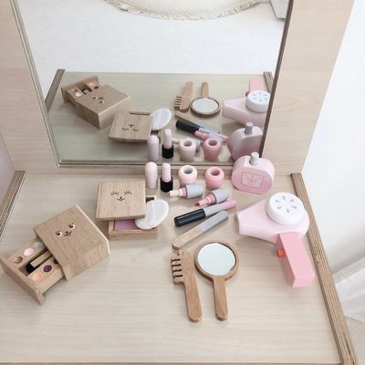 Montessori portatif Toy Set cosmétique en bois des enfants ISO9001