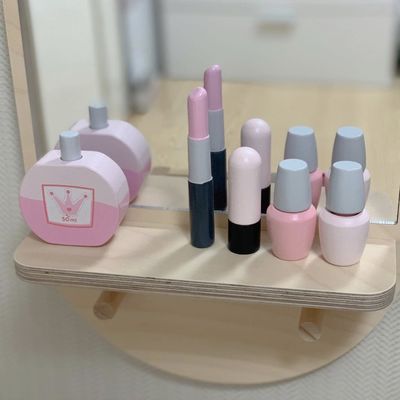 Montessori portatif Toy Set cosmétique en bois des enfants ISO9001