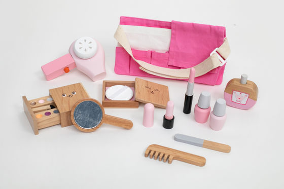 Montessori portatif Toy Set cosmétique en bois des enfants ISO9001