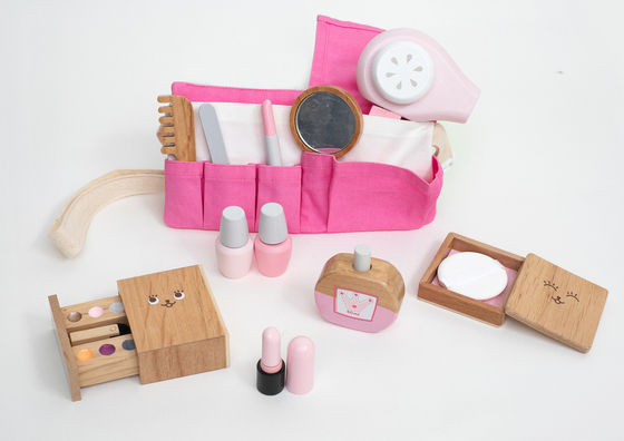 Montessori portatif Toy Set cosmétique en bois des enfants ISO9001