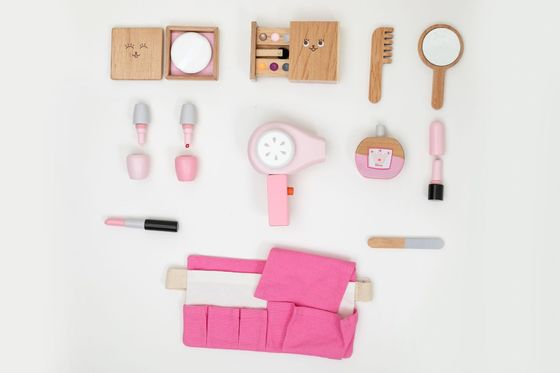 Montessori portatif Toy Set cosmétique en bois des enfants ISO9001