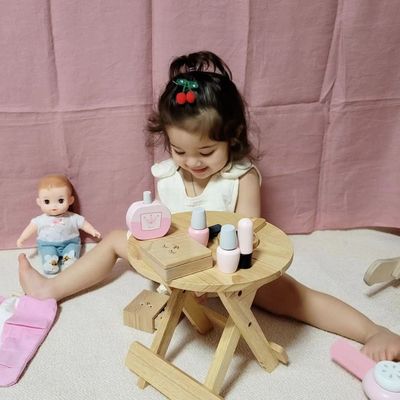 Montessori portatif Toy Set cosmétique en bois des enfants ISO9001
