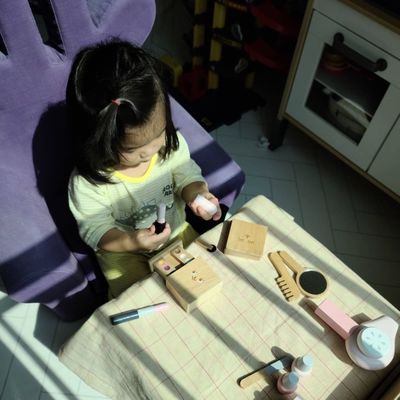 Montessori portatif Toy Set cosmétique en bois des enfants ISO9001